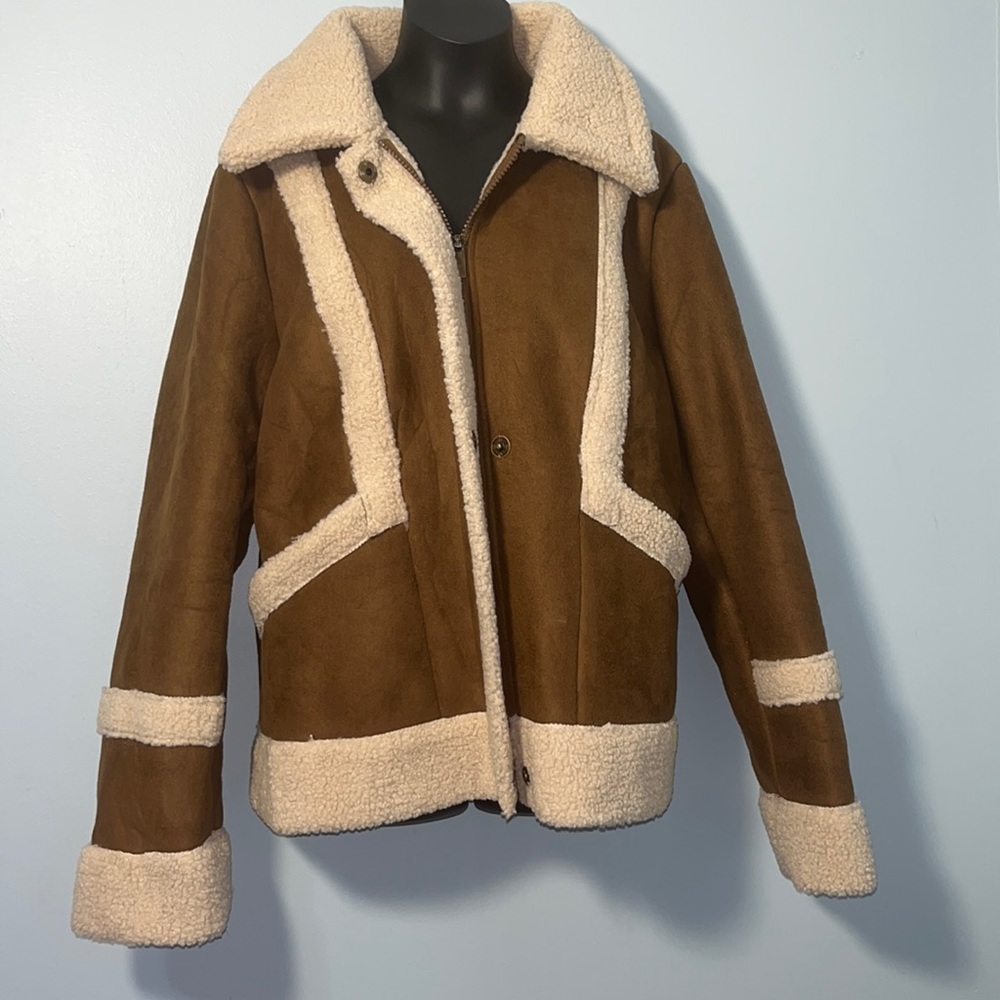• A.N.A Faux Fur Brown Coat
